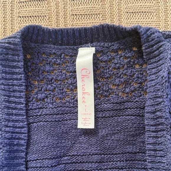 100% Cotton Navy Blue Women's Sweater - Picture 2 of 6